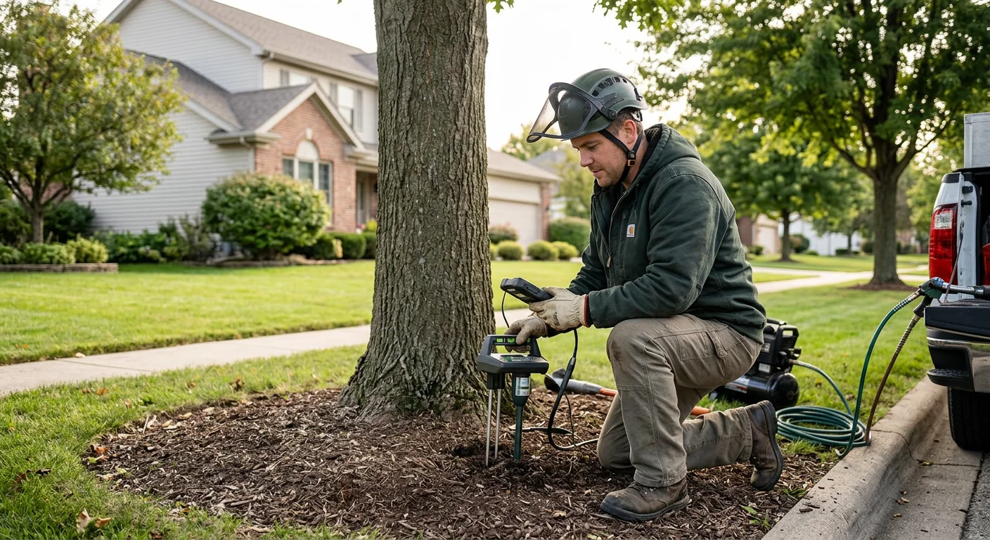 Carpentersville Tree Service technician testing system performance